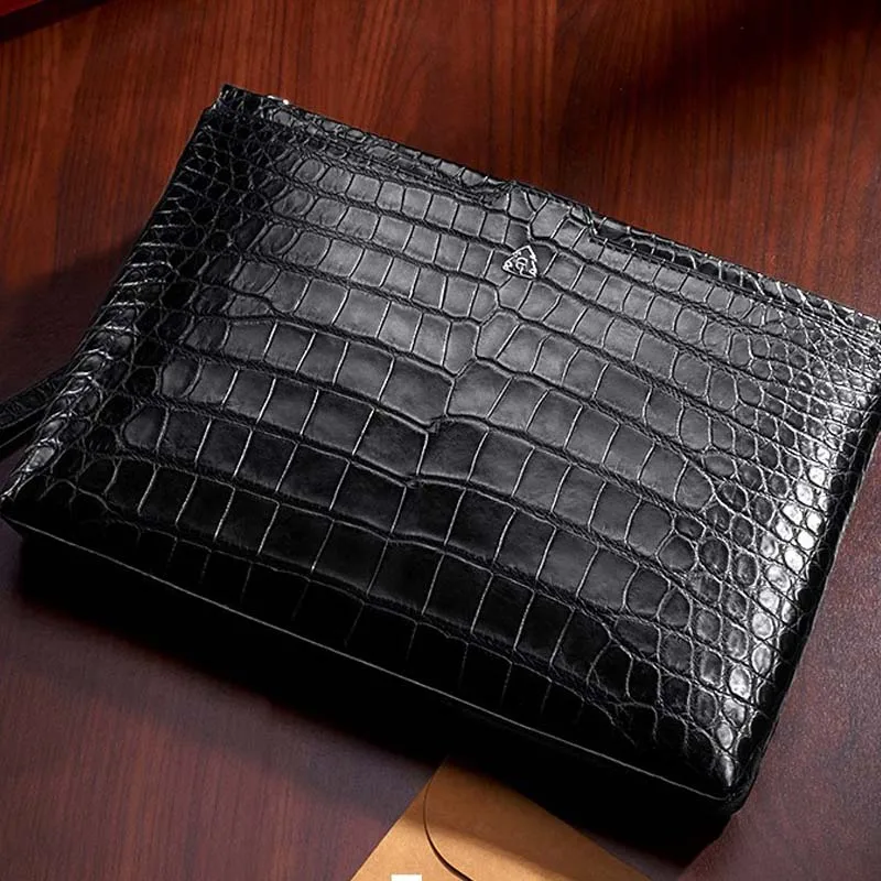 

Мужская Горизонтальная Сумка-клатч из крокодиловой кожи