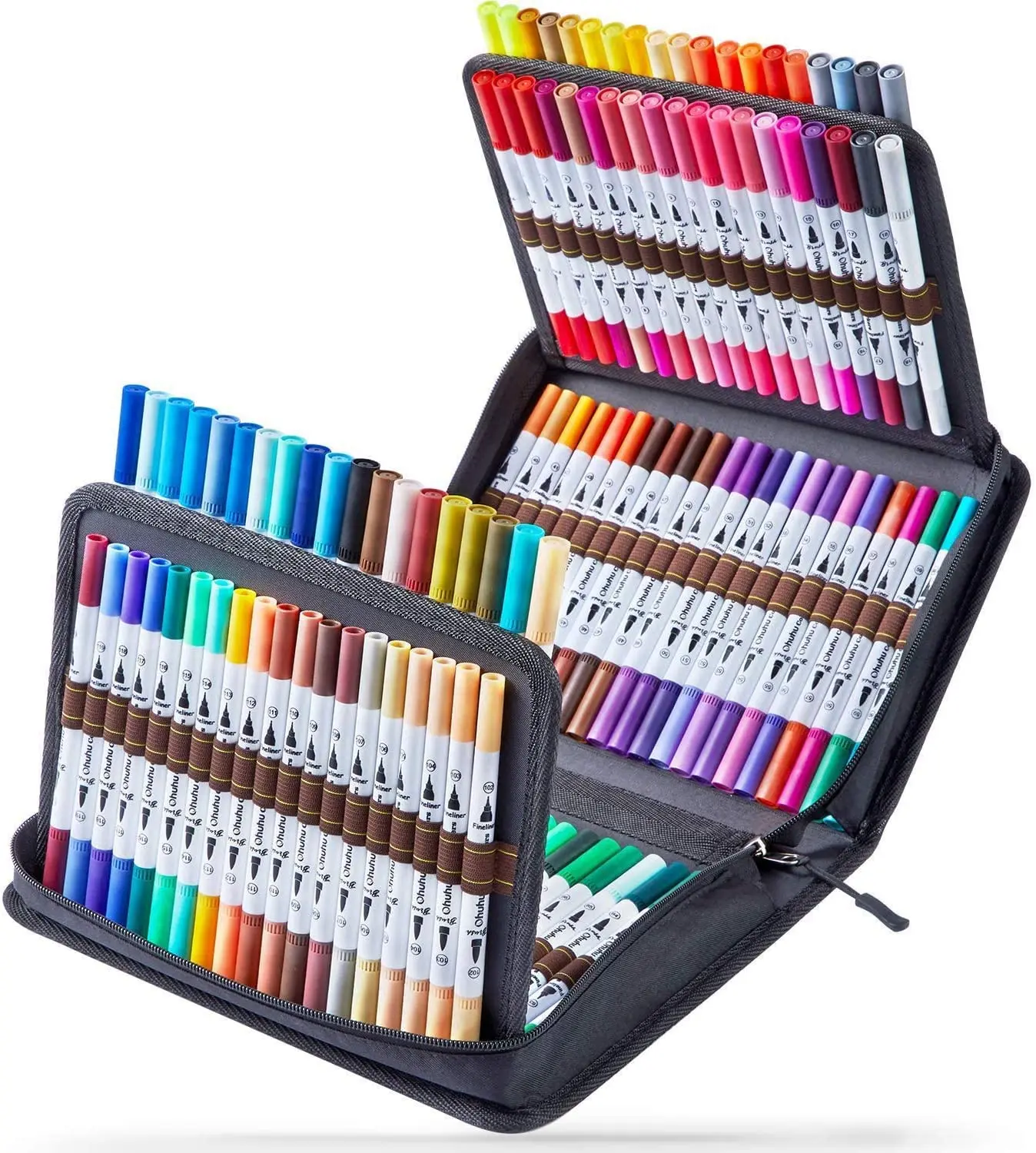 

Набор художественных ручек 120 цветов, двусторонние фломастеры на водной основе для каллиграфии и рисования
