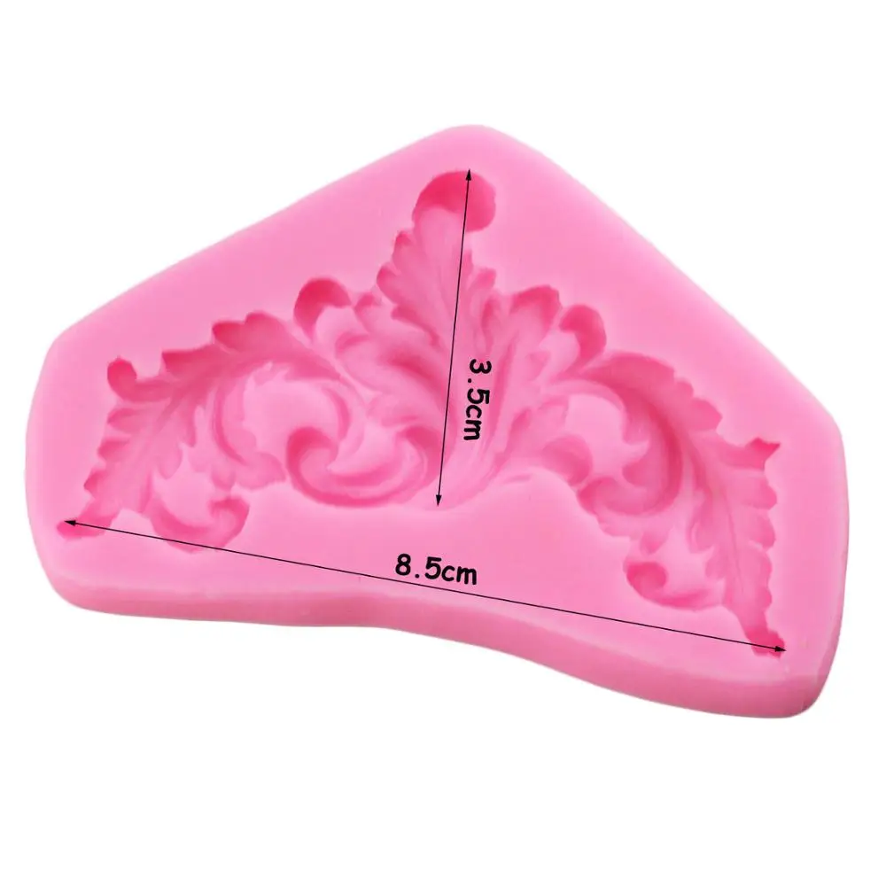 Барокко прокрутки листья границы силиконовые формы кекс сделай сам Topper