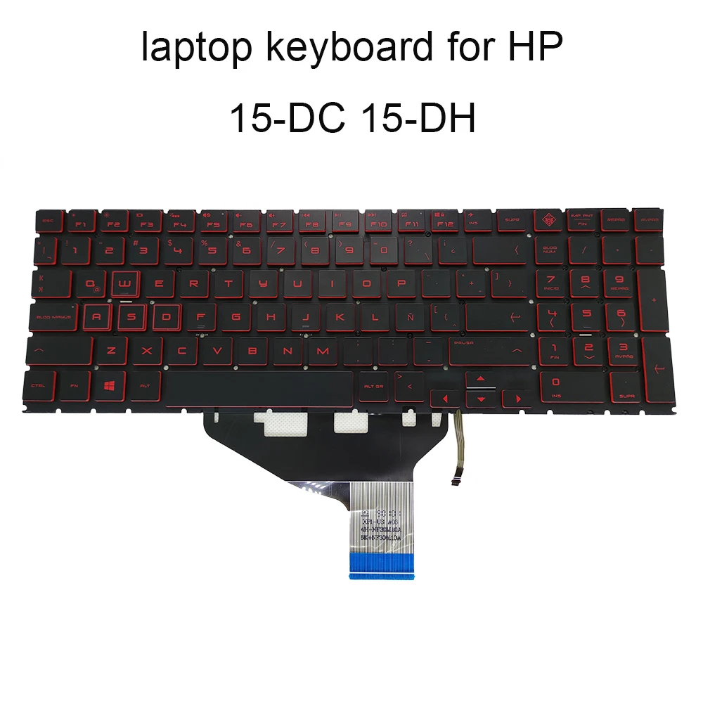 LA Latin Red Backlit Keyboard for HP OMEN 15-DC 15-DH 15T-DC 17-CB 15-DC0153TX TPN-Q211 Notebook Keyboard NSK-XP1LN brand new