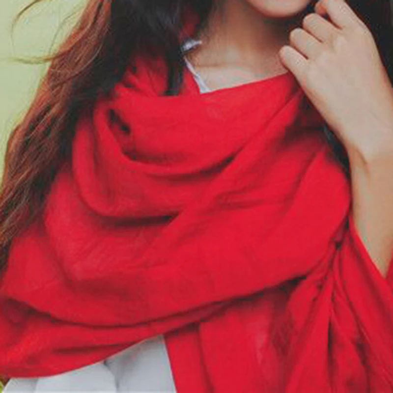 

Solid Color Candy Color Cotton Headband Ladies Gift Beautiful Scarf Wild Shade Beach Towel Shawl