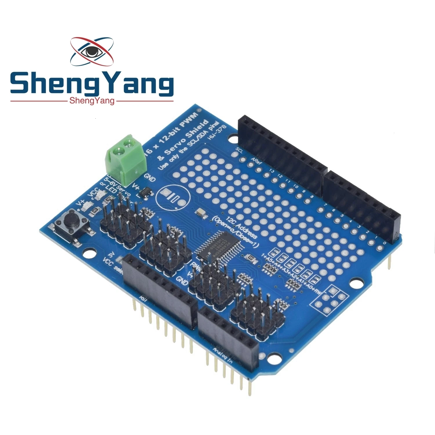 ShengYang 1 шт. двигатель/шаговый/сервопривод/робот щит для Arduino IEC v2 комплект w/Драйвер pwm TOP