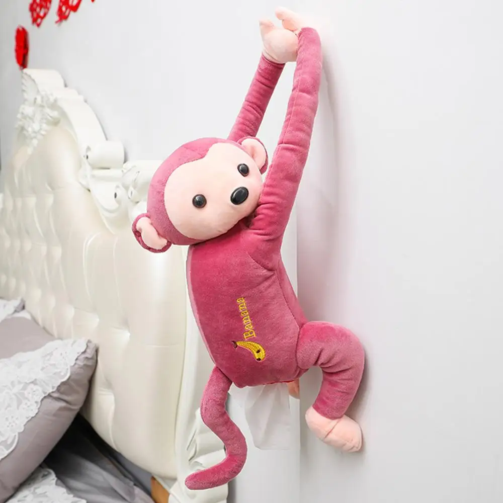 Милая портативная коробка для бумажных салфеток обезьяны дома офиса автомобиля