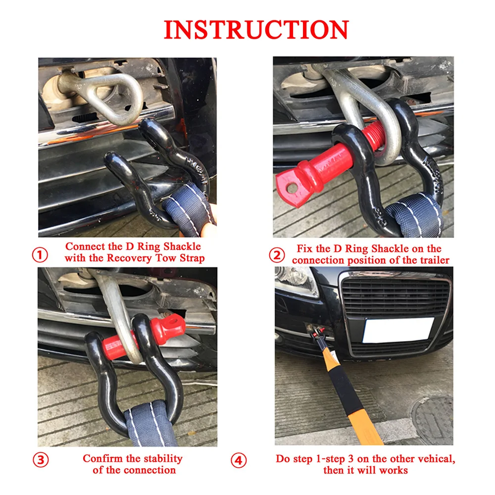 KKMOON Универсальный Автомобильный трейлер тюнинг бампер скоба D кольцо бант