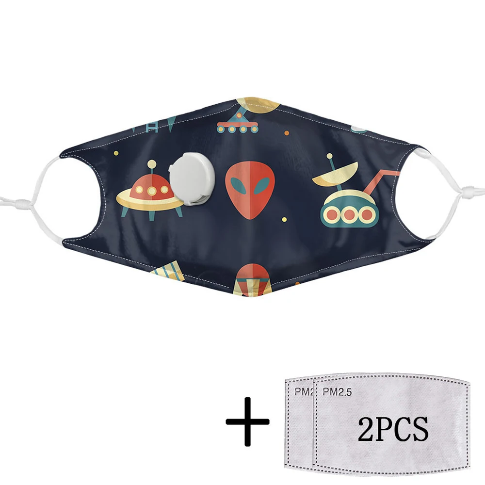 Модная печать рот маска многоразовая Защитная PM2.5 фильтровальная бумага против