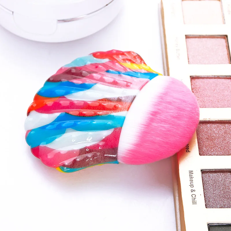 

ZZDOG 1Pcs Professional Makeup Brushes Colorful Shell Theme Concealer Liquid Foundation Brush High-Quality Beauty Tool Cosmetic