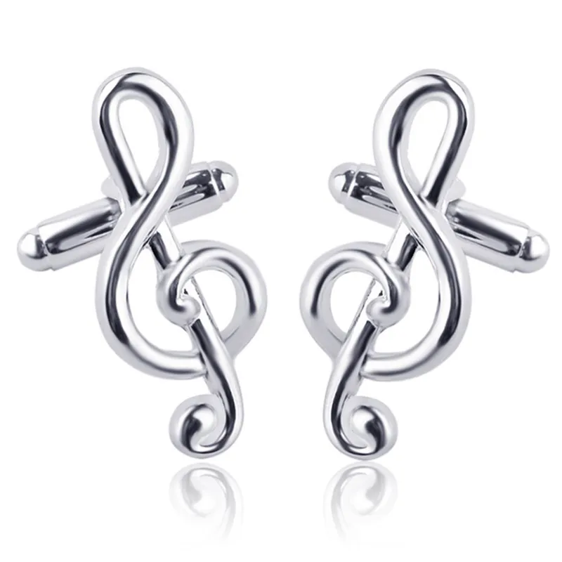 1 пара полые запонки с музыкальными нотами для мужчин и женщин Ультрамодная