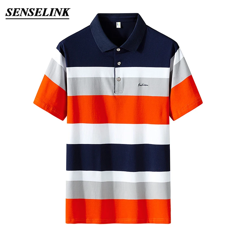 

Мужская рубашка-поло, новая летняя Высококачественная футболка-поло с вышивкой, Повседневная модная рубашка-поло с лацканами, мужская руба...