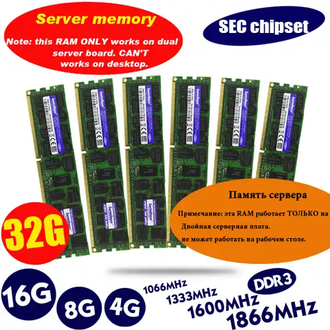 Серверная память ОЗУ DDR3, 4, 8, 16 ГБ, 32 ГБ, 1333, 1600, 1866 МГц, REG ECC,