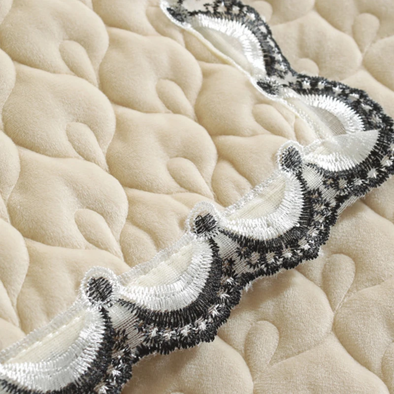 Европейский однотонный толстый плюшевый универсальный чехол для дивана в