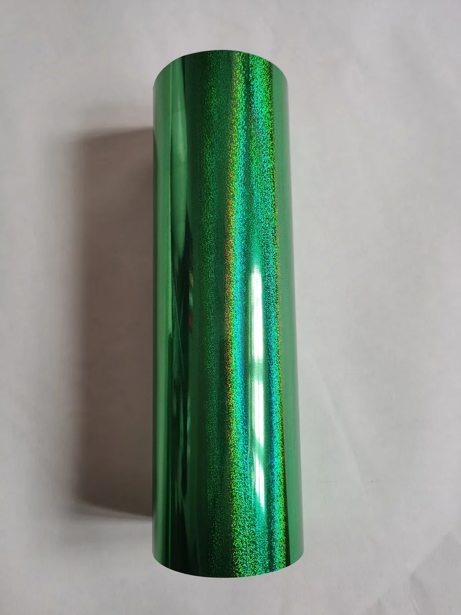 

Holographic foil Hot stamping foil green little dots pattern hot press on paper or plastic heat stamping film