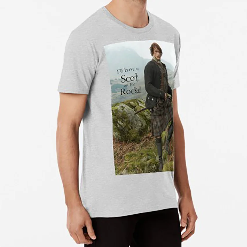 У меня будет Шотландка на скалах! Футболка outlander Джейми Фрэйзер джаммф и Клер