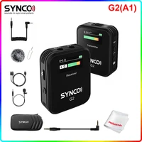 synco g2 g2a1 g2a2 2 4ghz wireless lavalier microphone system with low cut for dslr mirrorless camera smartphone camcorder audio