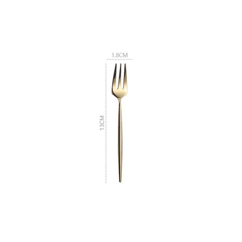 1pc salad fork Зеркальные золотые вилки, ложки, ножи, посуда, набор столовых приборов из нержавеющей стали, набор серебряных изделий, Золотая палочка для еды, ложка, нож, набор вилок - Цвет: 1pc salad fork