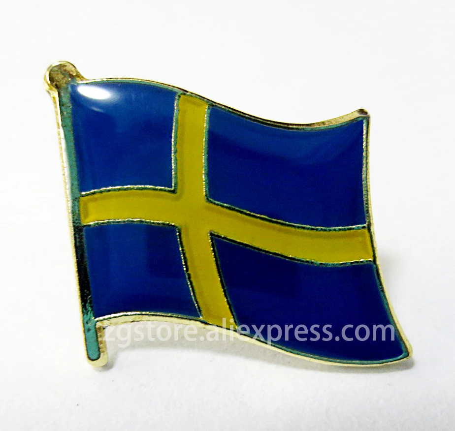 

Wholesale Lot of 10 pcs National flag Lapel Pins brooch Badge Emblem Sweden