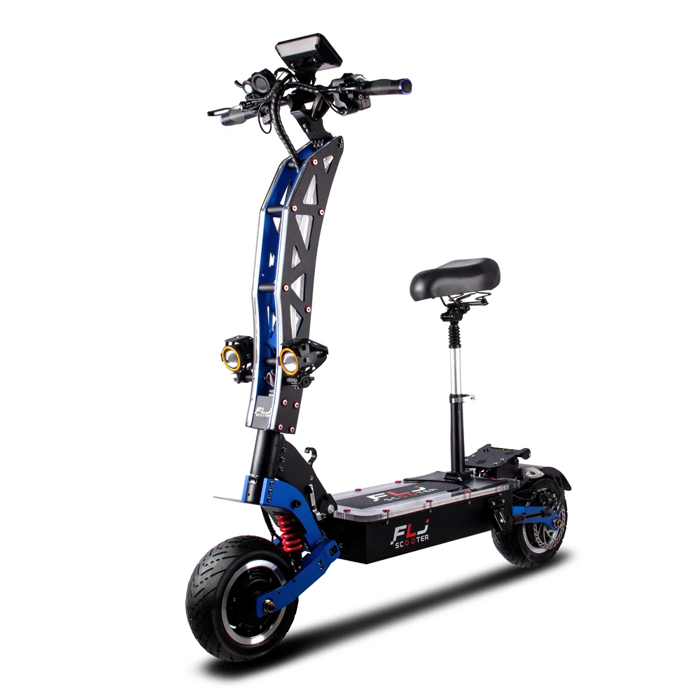 Günstig FLJ SK3 Pro 6000W / 7000W Elektrische Roller 60v/72v Starke Leistung 11 Zoll Dual Motoren Motoren E Bike Faltbare E Roller