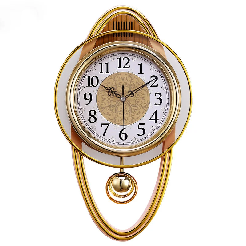 

European-style Retro Swing Wall Clock Living Room Simple Fashion Wall Charts Bedroom Silent Quartz Clock Modern Clocks Kitchen