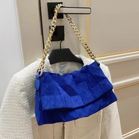 lingge designer small scrub crossbody messenger bags for women 2021 winter branded trending chain shoulder handbags purses