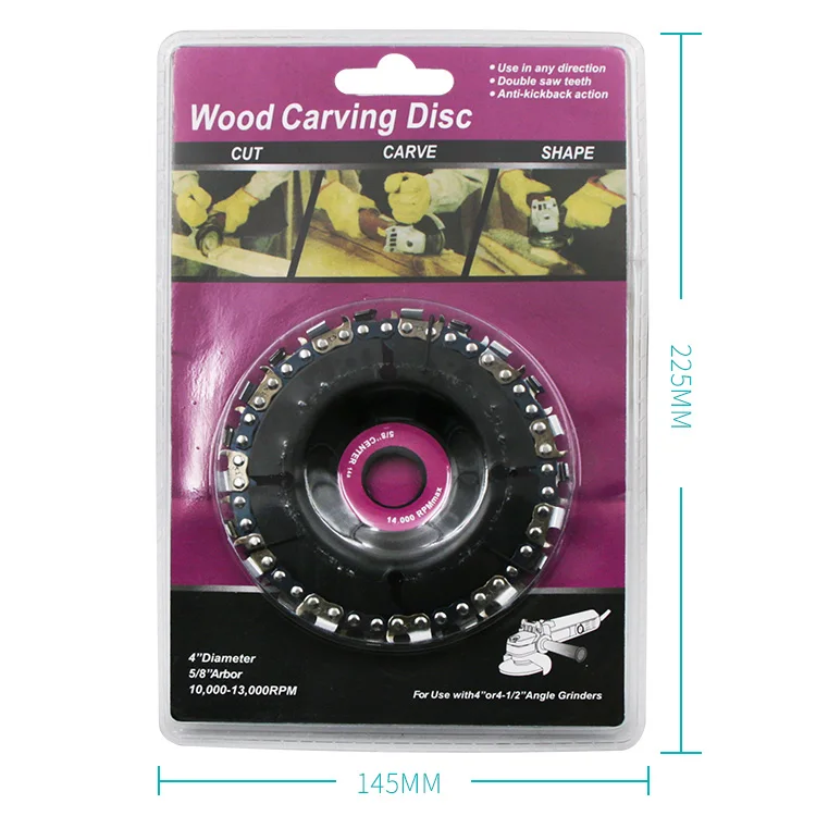 New 4 Inch Grinder Disc and Chain 22 Tooth Fine Cut Set For 100 115 Angle 5/8 Center Hole | Инструменты