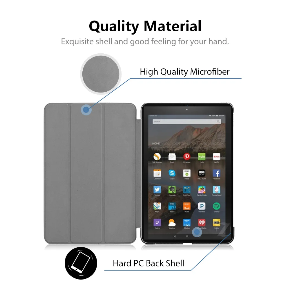 Складной чехол для Amazon Kindle Fire 10 fire HD 2019 книжка с подставкой искусственная кожа kindle
