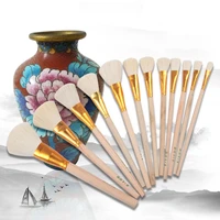 12pcs wool brush set for ceramic glazepainting coloring watercolor paint acrylic craft diy painting pen art supplies