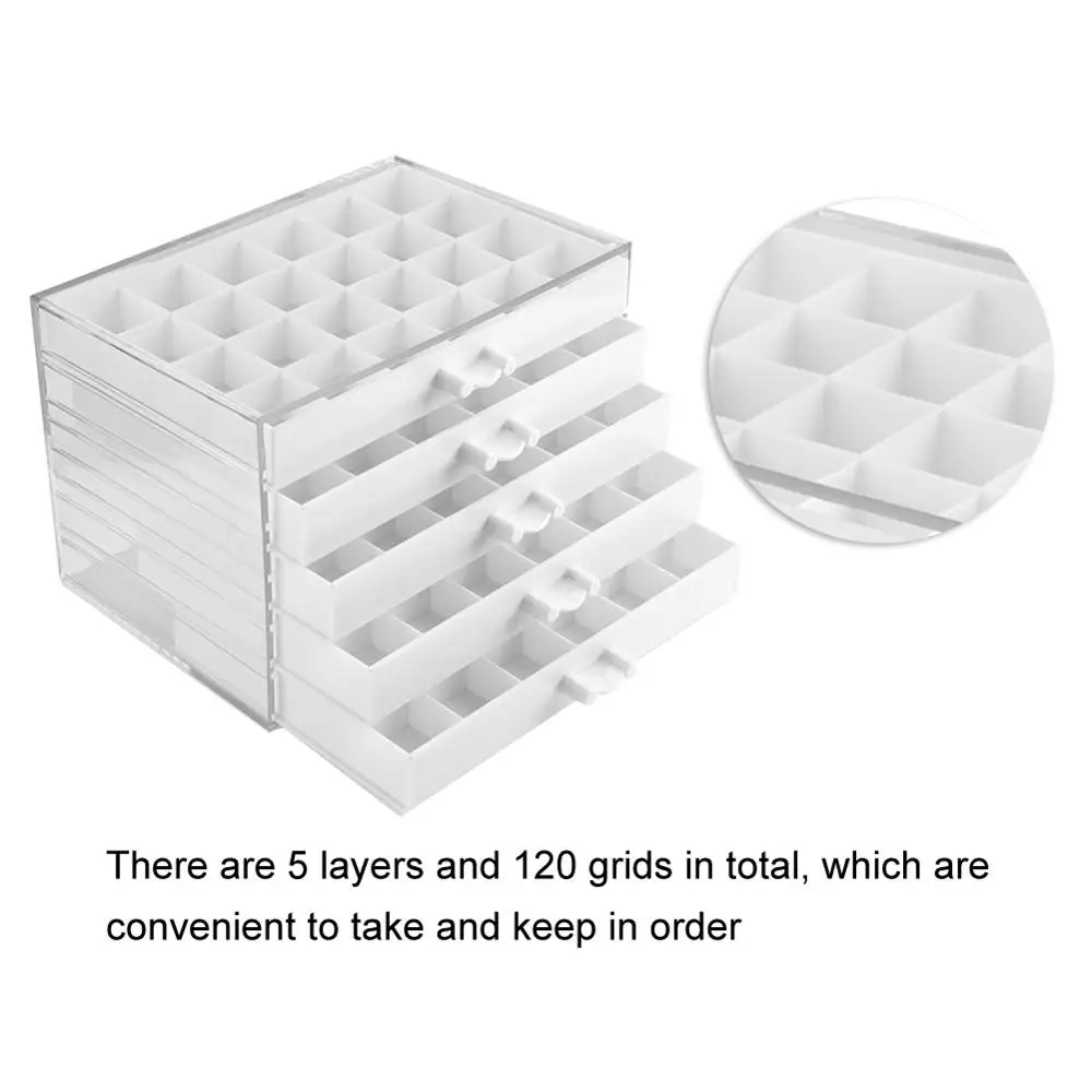 120 сетки хранение для принадлежностей дизайна ногтей чехол стразы камни