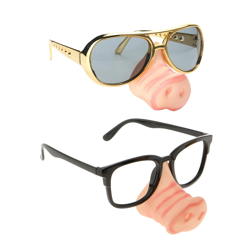 2 Упак. Маскировочные очки для вечеринки поддельные в виде носа свиньи