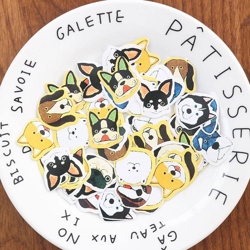 DL Япония и Южная Корея наклейка на учетную запись кошка щенок выражение лица