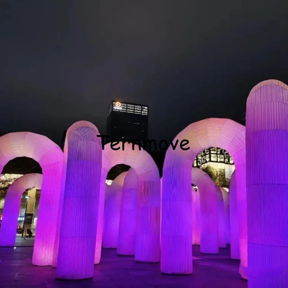 

LED lighting inflatable arch archway for event color change romantic decorative arch for wedding party shopping mall decoration