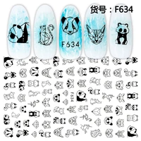 10pcs 3d rose flower abstract face butterfly nail sticker love leaf sexy girl geometry nail slider