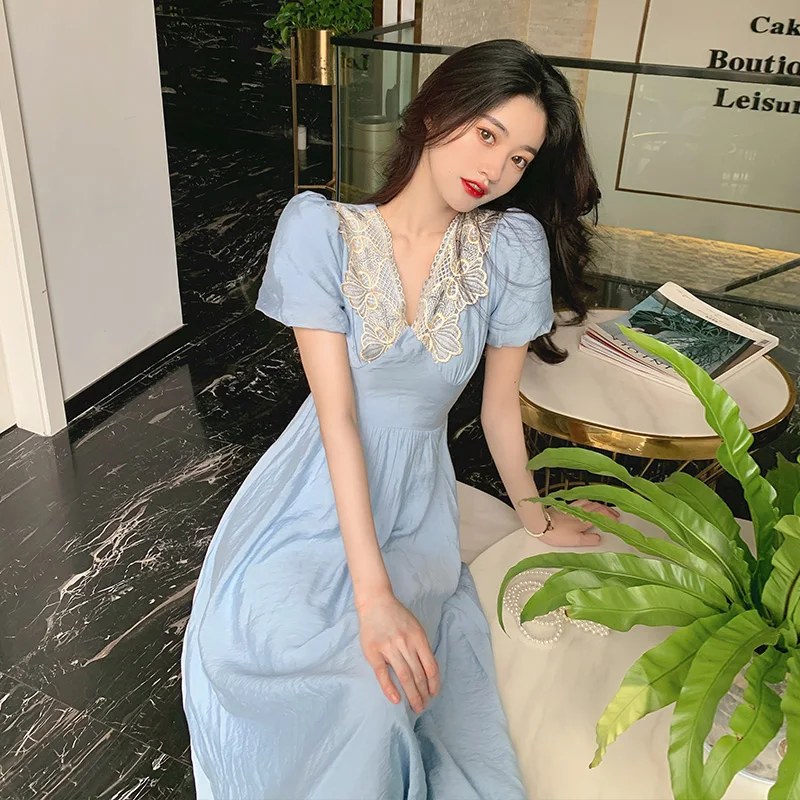 

2021 summer new trend fashion skirt gentle and elegant temperament casual comfortable slim dress women