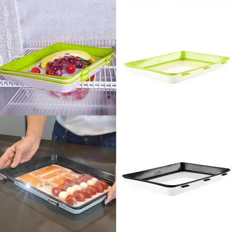 1 шт. черный и зеленый 30*22 см здоровые свежие продукты хранения лоток хранения Контейнер набор кухонных инструментов