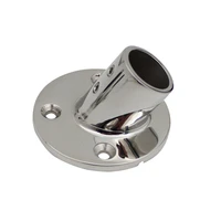 60 degree boat handrail round base fitting for 2225mm tube pipe boat deck hand railing marine grade stainless steel 316 t21e