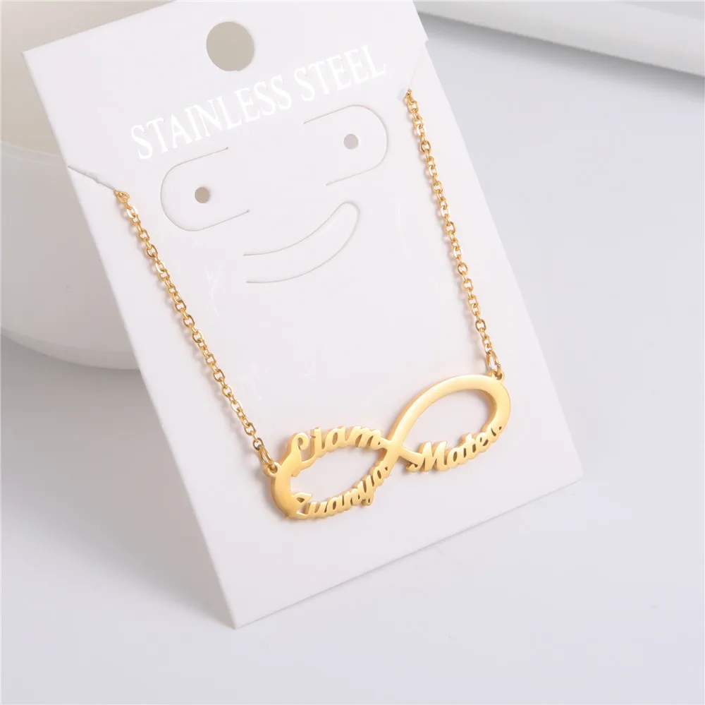 Skyrim Personalized Name Bracelet Stainless Steel Gold Color Chain Infinity Charm Bracelets Custom Jewelry Gift For Women Girls | Украшения