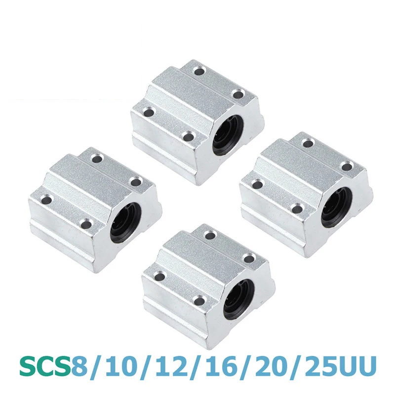 4 шт. скользящие блочные втулки SC8UU SCS8UU SC10UU SCS12UU 16UU 20UU 25UU линейный вал CNC запчасти