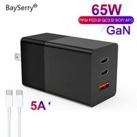bayserry gan pd charger usb type c quick charge 3 0 4 0 for iphone 12 11 pro 65w fast charger for samsung xiaomi laptop tablet