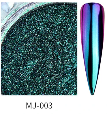 MJ-003 0,2 г/кор. неоновый Единорог Хамелеон порошок для ногтей Русалка Аврора переливающийся блеск для ногтей пыль хромированный пигмент Сделай Сам дизайн ногтей украшение - Цвет: MJ-003