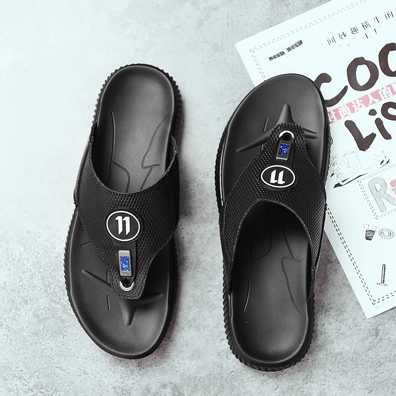 2021 мужские вьетнамки Мягкие дышащие шлепанцы на плоской подошве Летние из