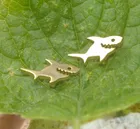 Маленькие серьги-акулы серьги милая рыбка серьги в виде Кита серьги-гвоздики для пляжного зонтика вечерние Ювелирное Украшение с изображением животных для девочек