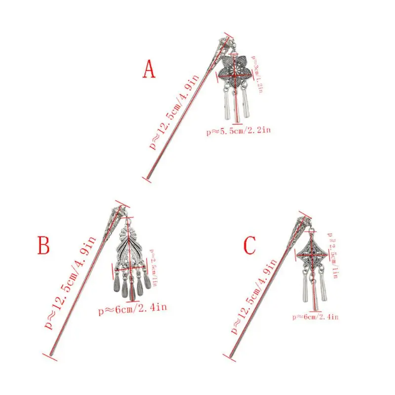 

New Retro Hairpin Chinese Hair Stick Vintage Tassel Floral Headwear Antique