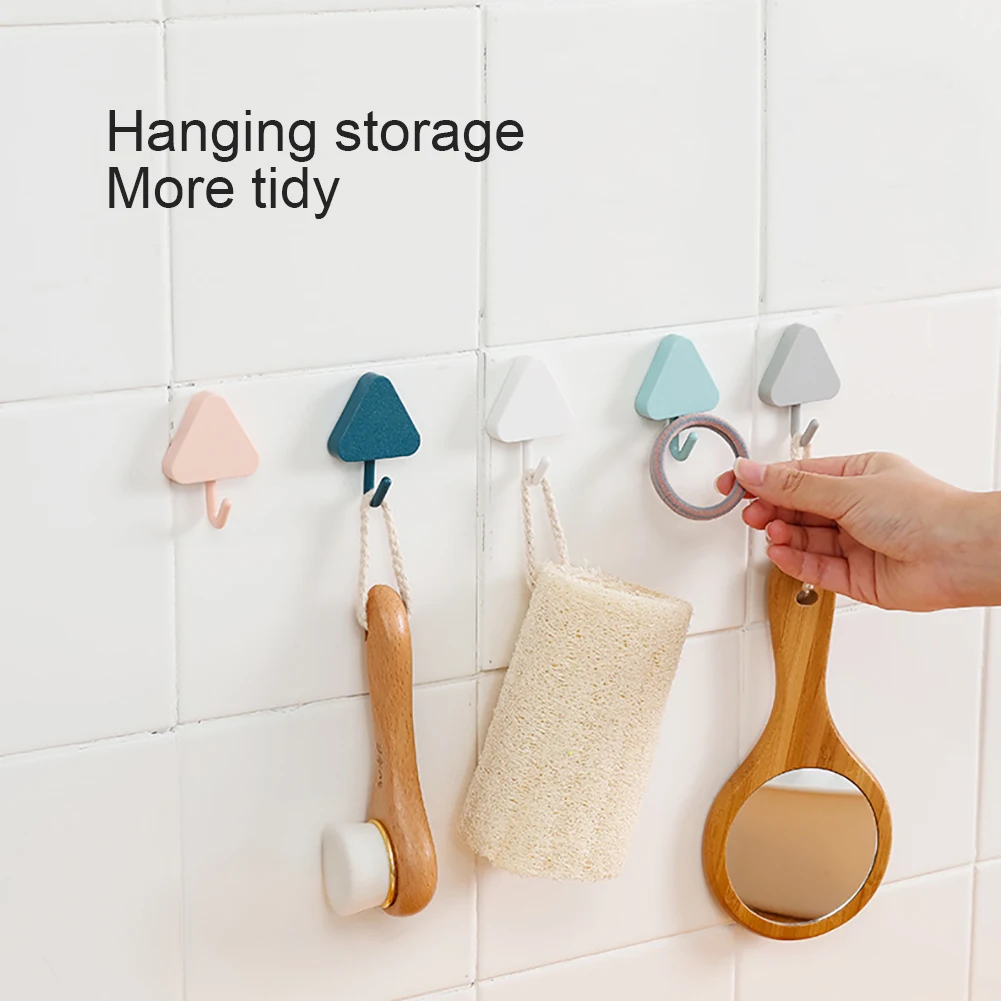 

10Pcs Cute Wall Hooks Creative Wall Sticker Hooks Home Door Decor Waterproof Self Adhesive Bathroom Kitchen Mounted Hanging Hook