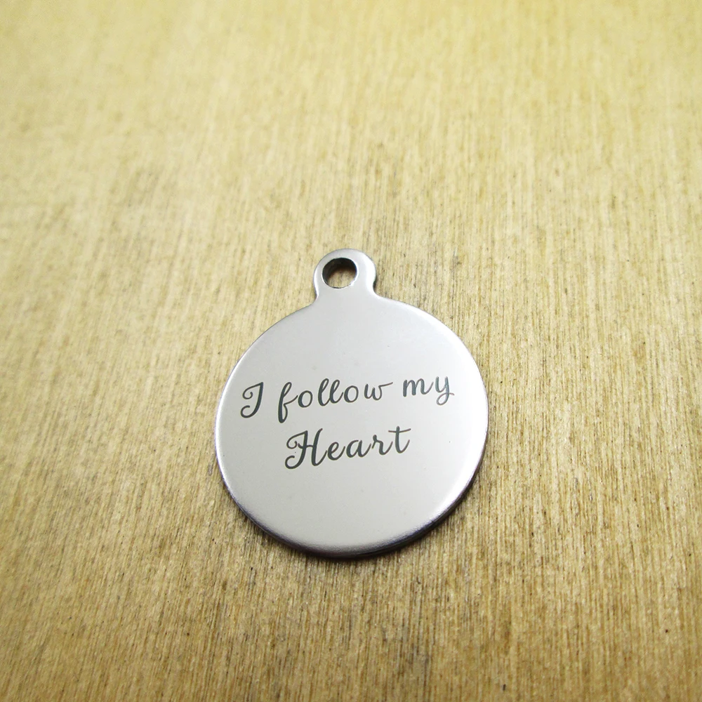 10 шт./партия жена пожарного амулеты из нержавеющей стали лазерной гравировкой DIY