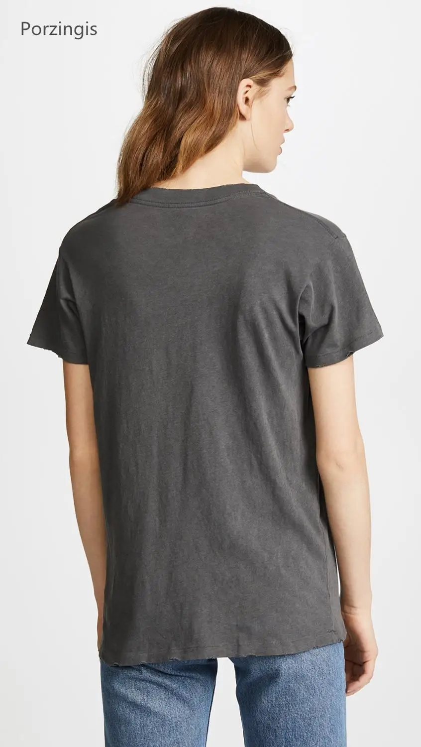 Изысканная футболка Porzingis для женщин Летние Стильные женские футболки с русской