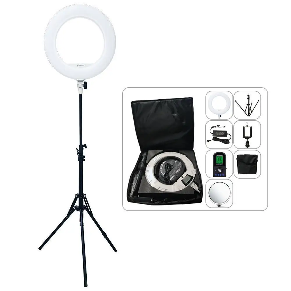 

Yidoblo QS-480EII Makeup Tattoo Photography Ring lamp 18\\\" 480PCS LED Ring Light Warm & Cold Color Adjustable Ring Lamp Kit