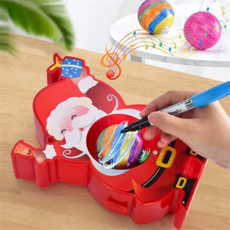 

Детские Рождественские Украшения «сделай сам», граффити, Рождественский Декор, Санта-Клаус, электрический шар для рисования, подарки, новог...