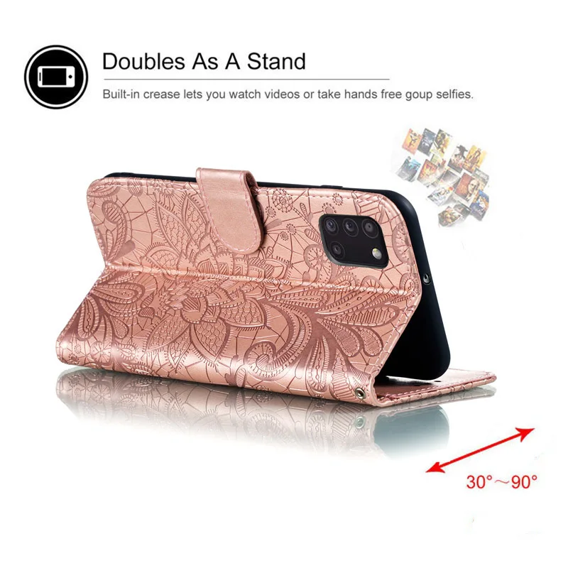 Машина для тиснения кружевной Чехол портмоне из кожи с откидной телефона Redmi Note 10