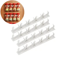 42pcs kitchen storage rack wall mount ingredient spice bottle rack plastic clip rack cabinet door hooks kitchen organizer