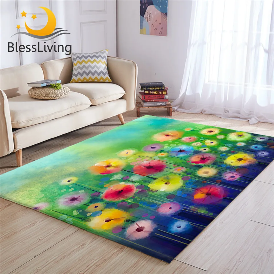 Blesslife цветочные большие ковры для гостиной красочный цветочный игровой коврик