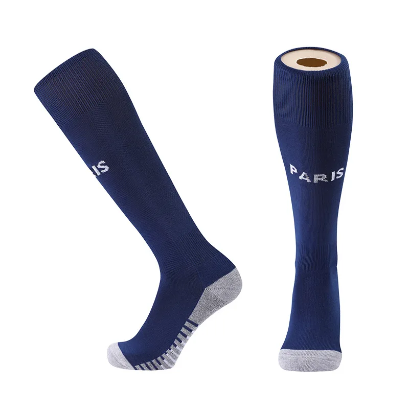 BL blue Спортивные носки для футбола для взрослых, детские дышащие толстые носки для бега, гольфы, компрессионные профессиональные носки для мужчин - Цвет: BL blue