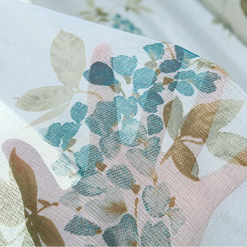 Плотные шторы из хлопка с принтом плотные полузатемняющие для столовой спальни